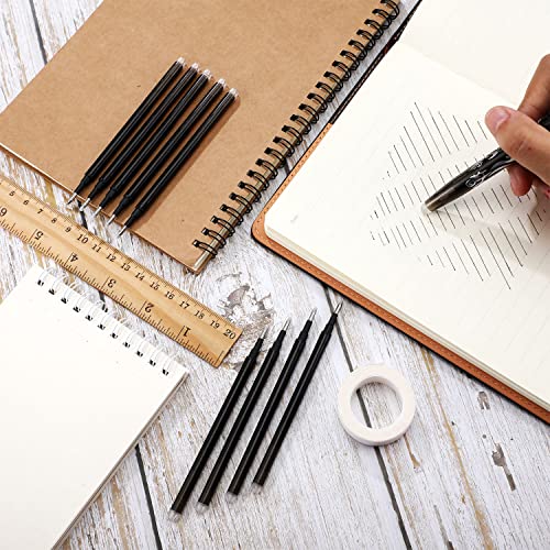 Zonon 24 Pcs 0.7mm Erasable Gel Ink Pen Refills Compatible with Frixion Friction Gel Ink Refills Medium Fine Point Erasable Pens Lead for Writing Planner and Crossword Puzzles(Black) - color: Black