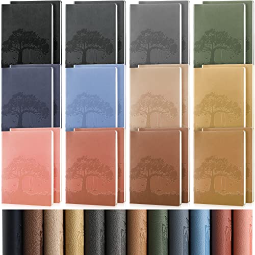 TaoBary A5 PU Leather Journals Bulk Colorful Tree Journal Notebook Soft Leather Cover Lined Ruled Writing Notebook for Back to School Office Group Team Volunteer(Mixed Colors,24 Pcs) - color: Mixed Colors
