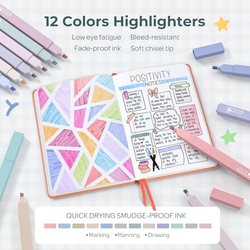 Nicpro 50PCS Aesthetic School Supplies with Cute Pencil Case, 5 Quick Dry Black Ink Pens, 12 Pastel Highlighters, 6 Mechanical Pencil 0.5, 0.7, 0.9 & 2.0 mm for Students Stationary College Essentials - color: Green, size: 2 Count (Pack of 25)