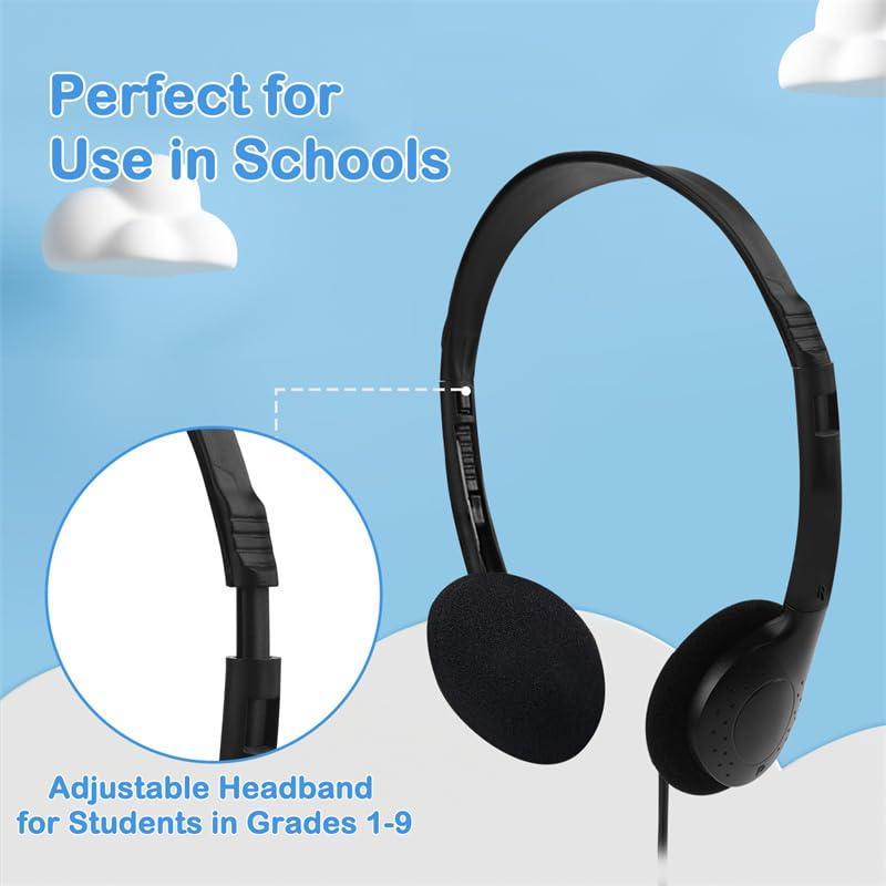 Type C Kids Headphones Bulk 5 Pack for Classroom School Students, USB C Wired Headphones Class Set for Boys Girls Adults Tablet Smartphones(5 Mixed)