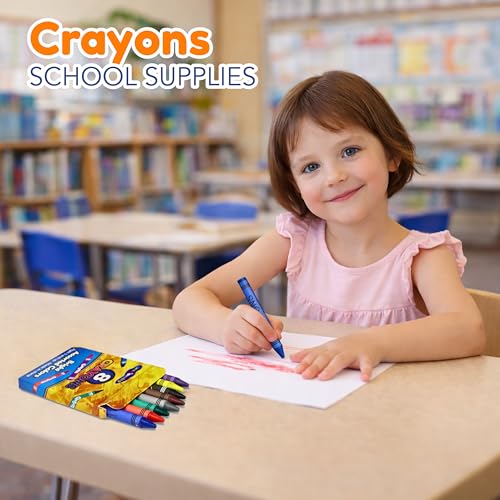 4E's Novelty 48 Boxes of 8-Packs Bulk Crayons for Kids, Classroom Crayons Bulk Teachers Supplies, School Supplies, Restaurants, Birthday Party Favors Non-Toxic (48 of 8-Packs) - style: 48 of 8-Packs