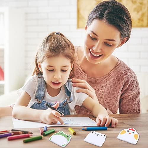 Yinder 24 Pads Cute Sticky Notes Fun Kawaii Animal Sticky Notes Pads Bulk Cartoon Memo Self Adhesive Gift for Valentines Veterinary Office School Tab Party Supplies(Classic Animals) - style: Classic Animals