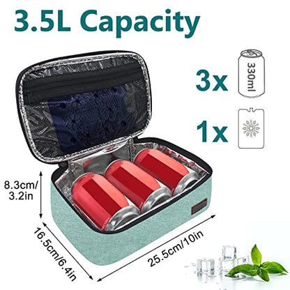 Gloppie Little Lunch Bag Small Insulated Lunch Box for Women Kids Lunchbox Mini Lunchbag Portable Cooler Bags Petty Lunch Pail Reusable Snack Container, Green - color: Green