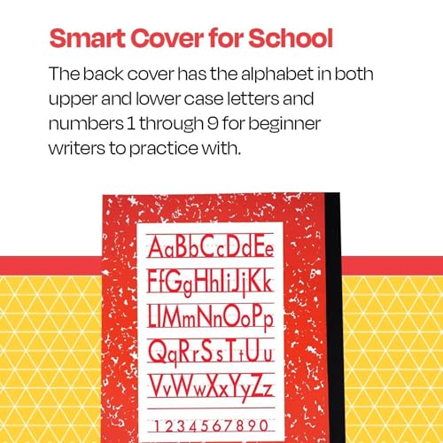 School Smart Skip-A-Line Ruled Composition Book, Grade 3, Red, 48 Pages - 085297 - size: 24 Sheets/48 Pages - Grade 3