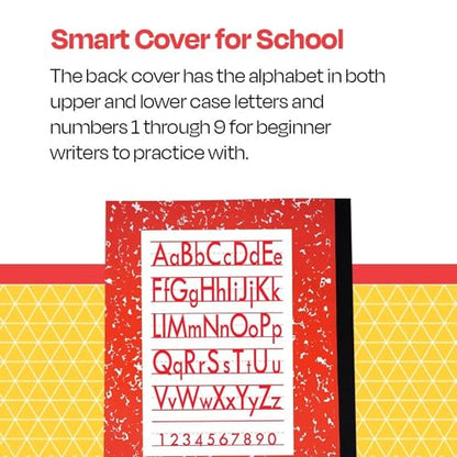 School Smart Skip-A-Line Ruled Composition Book, Grade 3, Red, 48 Pages - 085297 - size: 24 Sheets/48 Pages - Grade 3