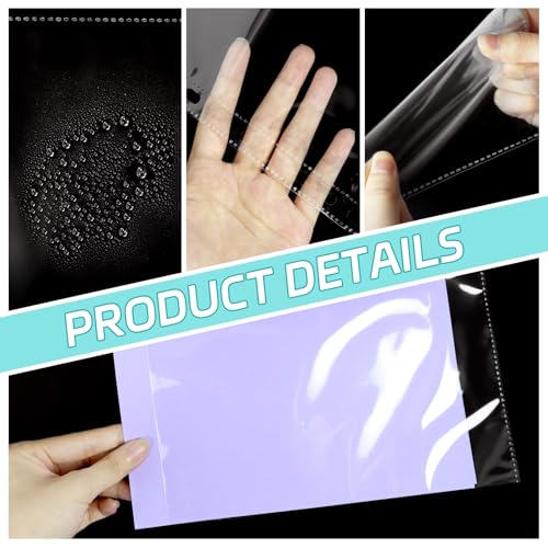 VOKOY 100 Pack 5.5x8.5 Inch Sheet Protectors for 3 or 6 Ring A5 Binder, Half Letter Size 7 Holes Mini Heavy-Duty Sheet Protector Sleeves Crystal Clear Playbill Binder Pockets - size: 5.5x8.5 Inch-1 Pocket, style: 100 Pack