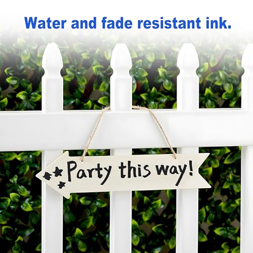 WOSWEL 150 Pack Permanent Markers Bulk, Chisel Tip, Black, Jumbo Thick Large Permanent Markers, Wide Tip Markers, Works on Plastic,Wood,Stone,Metal and More, Perfect for Signs and Posters
