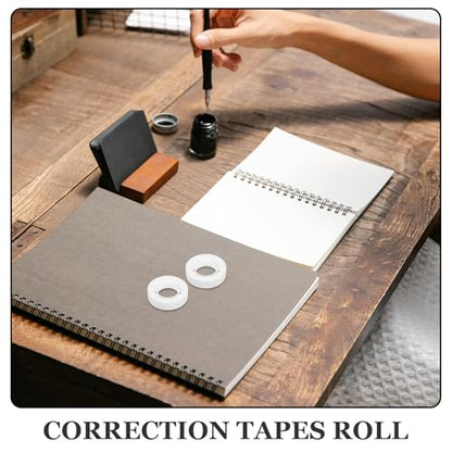 HANABASS 12mm White Writable Tape Rolls, Invisible Matte Correction Tape with Writable Surface and No Residue, 25 Meters Each, for Students’ On-site Setup and Crafting, 24 Rolls for Gift