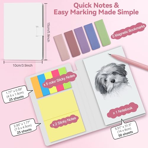DazSpirit 61PCS Aesthetic College School Supplies Set with Cute Pencil Case | Pastel No Bleed Highlighters, Gel & Erasable Pens, Mechanical Pencils, Refills & Sticky Notes, Complete Stationery Kit - color: Pink
