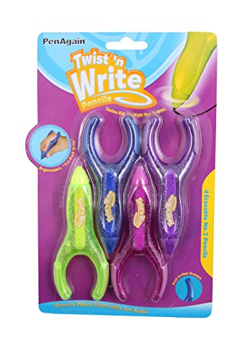 PenAgain 71 Twist 'N Write Pencil, Assorted Colors, 4 Count