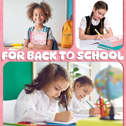 Harloon 6 Pack Composition Notebooks Wide Ruled Bulk Cute Pink Composition Notebook 110 Page 7-1/2" x 9-3/4" Kawaii Aesthetic Journal Back to School Gift for Classroom Office First Day of School - style: Kawaii