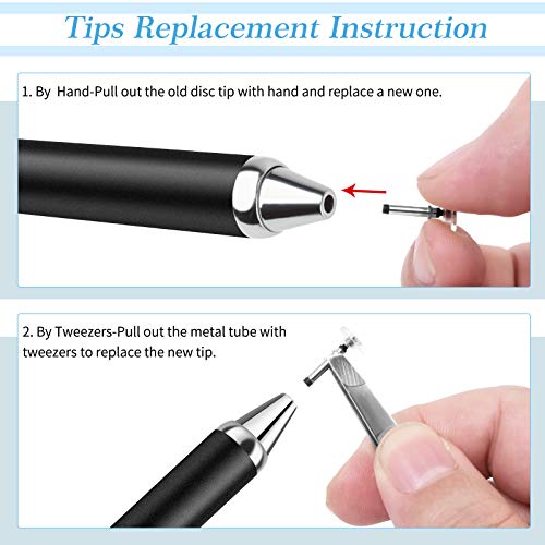 Mixoo Retractable Stylus Pen for Touchscreen Switch 2, High Sensitivity Universal Stylus Pen for iPad iPhone Android Tablet Apple Kindle Chromebook Galaxy All Touch Screens (Black) - color: Black