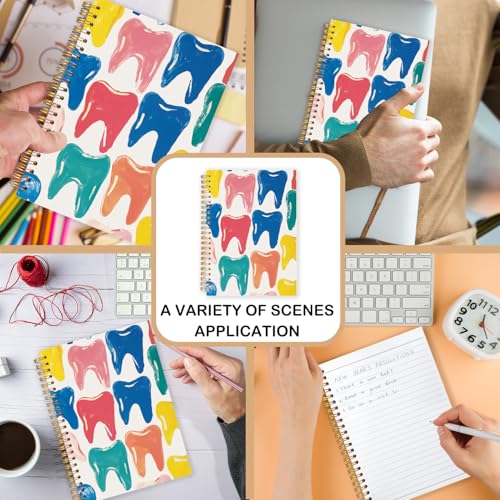 Dentist Gifts Notebook Journal, Dental Hygienist Assistant Office Gifts for Women, Dentist Office Supplies,Hardcover Spiral Journal Notebook 5.5x8.3 Inch - color: Dentist Office