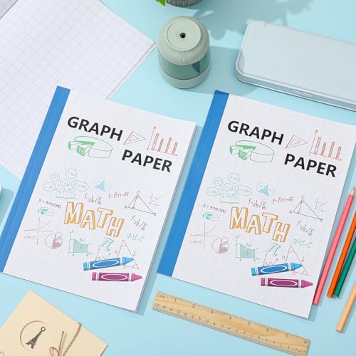Ctosree 3 Pcs Primary Graph Paper for Kids 1/2 Inch Squares Elementary Math Graph Paper Composition Notebook 8.5 x 11 Inches Quad Ruled Grid Notebook for Kids K-2 School Supplies - size: 1/2 Inch