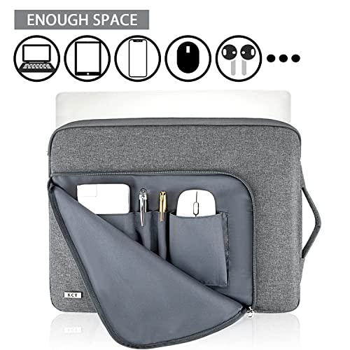 KCY Laptop Sleeve 11.6 Inch, Waterproof Slim Laptop Case Bag with Handle Compatible with Surface Pro 7/8/9/11/12, MacBook Air 11/12, 11-12 Inch Chromebook, Grey - color: Grey, size: 11-12.6 Inch(32x23x2.5cm)