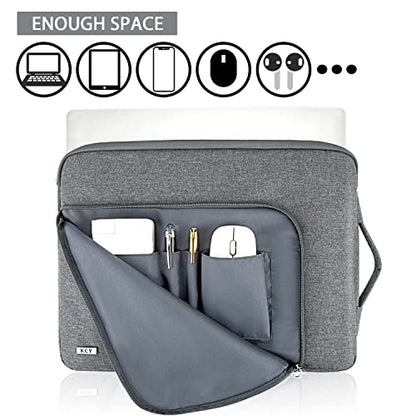 KCY Laptop Sleeve 11.6 Inch, Waterproof Slim Laptop Case Bag with Handle Compatible with Surface Pro 7/8/9/11/12, MacBook Air 11/12, 11-12 Inch Chromebook, Grey - color: Grey, size: 11-12.6 Inch(32x23x2.5cm)