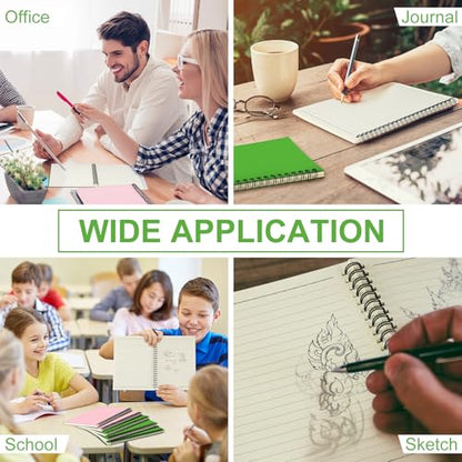 Yahenda 18 Pcs Spiral Notebooks Bulk, A5 8.3 x 5.5 Inch College Ruled Lined Notebooks, 100 Pages Soft Cover Journals for Students Classroom Office Back to School Supplies (Pink,Light Green) - color: Pink,Light Green
