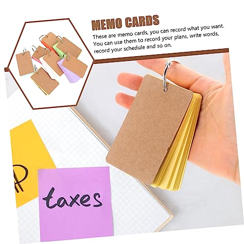 GANAZONO 7Sets Flash Cards DIY Blank Study Cards with Binder Rings for Writing Note Taking Vocabulary and Creative Ideas Portable Note Pads for Students and Travelers