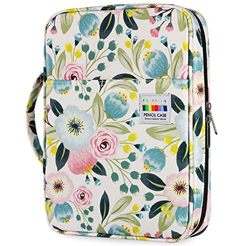 YOUSHARES 166 Slots Colored Pencil Case Holder - Pen Case Organizer with Multilayer Holder for Prismacolor Colored Pencils & Gel Pen of Adult & Artist (blossom) - color: Blossom