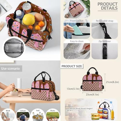 Pink Ice Cream American Football Boys Girls 17 Inch Backpack Set with Lunch Bag Pencil Bags for Kids 3 in 1 Schoolbag 3PCS Teens Bookbag for Middle High School Students - color: Pink Ice Cream American Football