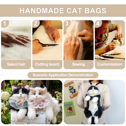 Chongker Stuffed Animals Backpack - Cute Cat plush Backpack Toy, Handcrafted Realistic Cat Shaped Backpack, Heartwarming Surprise Idea, Companionship Stuffed Cat, Large Black Cat - style: Black Cat Backpack