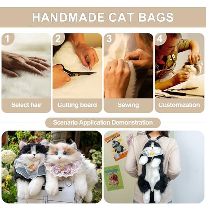 Chongker Stuffed Animals Backpack - Cute Cat plush Backpack Toy, Handcrafted Realistic Cat Shaped Backpack, Heartwarming Surprise Idea, Companionship Stuffed Cat, Large Black Cat - style: Black Cat Backpack