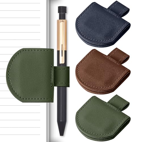 SESENSE Magnetic Pen Holder for Notebook - 3 Pcs Leather Magnetic Bookmarks Holder for Reading Women, Book Lover Gifts for Bookish, Standard Size - color: Color Set E 3 Pcs, size: Standard Size