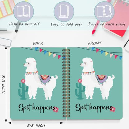 2 Pcs Funny Llama Spiral Notebook Cute Alpaca Journaling Notebooks Funny Llama Gifts for Women Men Friend Teens College Ruled Notebook Journal, Classroom Office Supplies - color: Multi 1327