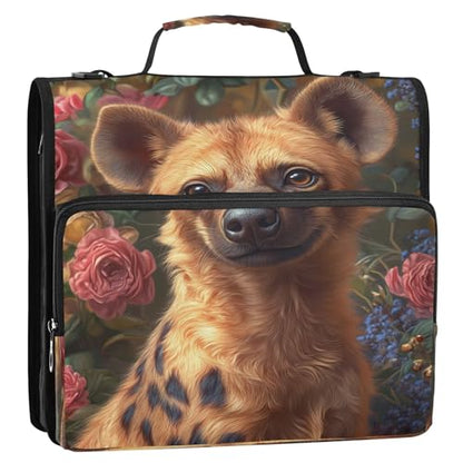 3 Ring Zipper Binder Cartoon Dog Binders Bag with Shoulder Strap 500 Sheets Paper Organizer Trapper Keeper Documents Storage File Folder for School Office - color: A936