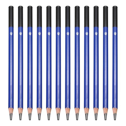 PATIKIL 4B Drawing Pencils, 12PCS Sketch Pencils for Drawing, Art, Design, Classroom, Office, Home, Gifts - size: 1 Count (Pack of 1), style: 4B