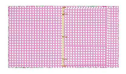 Lilly Pulitzer 디바이더가 있는 1.9cm(0.75인치) 바인더, 리프 잇 와일드 | 귀여운 핑크, 포켓 및 3개의 탭 칸막이가 있는 3링 종이 홀더, 사무실용 금속 링 바인더가 있는 얇은 미적 바인더 - color: Leaf It Wild