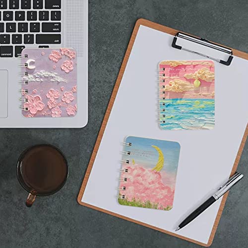 12 PCS Cute Notes Mini Notebook, A7 Diary Writing Subject Memo Book Planner with Lined Paper for Travelers, Class and Office, Floral Patterns Portable Pocket Journal Steno Memo Notebook, 12 Patterns