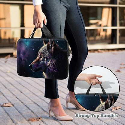 Universal Laptop Sleeve Tablet Case 12 inch, Magic Wolf Slim Carrying Case Durable Handbag Travel Laptop Bag for Surface Pro 9 8 7/Laptop Go 2 3, MacBook Air 11/12 - color: Magic Wolf, size: 12 inch