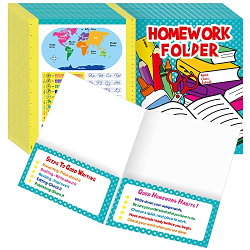 Colarr 12 Pcs A4 File Folders for Students, Multicolor, 9.5 x 12 Inch