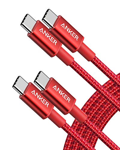 Anker USB C to USB C Cable, Type-C 60W Fast Charging Cable (6 FT, 2Pack) for iPhone 17 Series, iPad mini 6 and More (Red) - color: Red, size: 6FT*2
