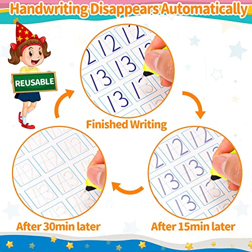 AALGO Large Magic Grooved Writing Practice Book-Reusable Handwriting Practice for Kids 8-10- Pre k workbooks - size: 10.2inx7.2in