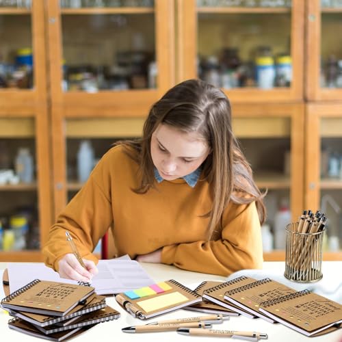 10 Sets Inspirational Notebooks Bulk Back to School Spiral Notebook with Notepad and Bamboo Pen Team Appreciation Gift for Office Teacher Employee Social Worker Student (Team Together) - style: Team Together