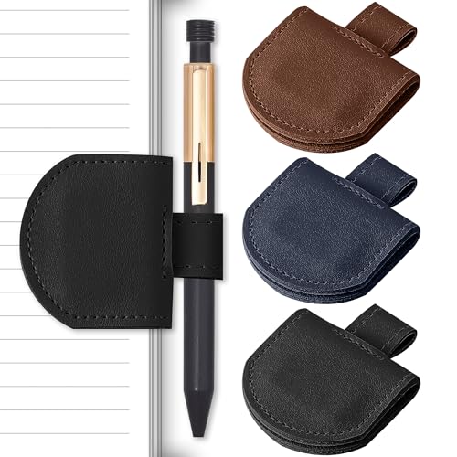 SESENSE Magnetic Pen Holder for Notebook - 3 Pcs Leather Magnetic Bookmarks Holder for Reading Women, Book Lover Gifts for Bookish, Standard Size - color: Color Set G 3 Pcs, size: Standard Size