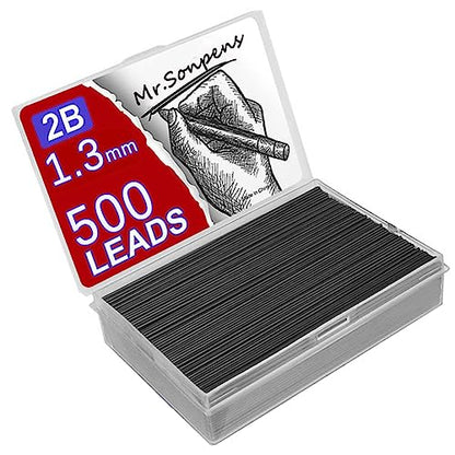 1000Pcs Mechanical Pencil Lead Core 0.5 0.7 0.9 1.3 2mm 2B Large Capacity Replaceable Pencil Refill Student Gift Box (1.3mm)