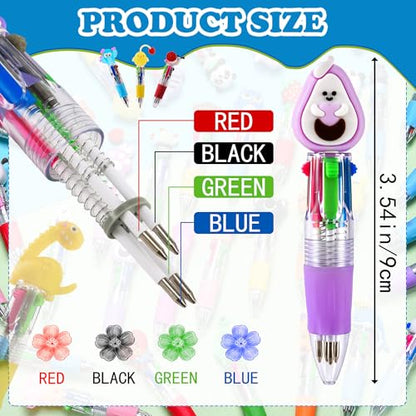 60Pcs Mini Multicolor Pens in One 4-in-1, Cute Pens Bulk for Party Favors and Birthdays, Delightful Ballpoint Pen Gifts Classroom Prizes (60pcs) - style: 60pcs