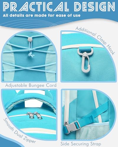 BLUEFAIRY Middle High School Backpack for Boys Girls Large Bookbag with Laptop Compartment Back to School Book Bags for Teens Teenagers Mochilas Escolares para Niños Niñas (Blue/Light Blue, Solid) - color: Blue/Light Blue