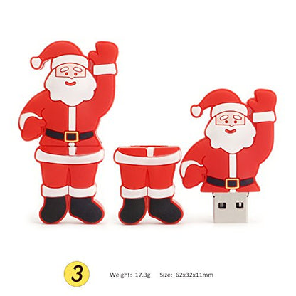 USB Flash Drive Christmas Thanksgiving Gifts Thumb Drive Santa Claus, Christmas Tree, Elk(Pack of 5 32GB) - color: 5xChristmas, size: 32GB