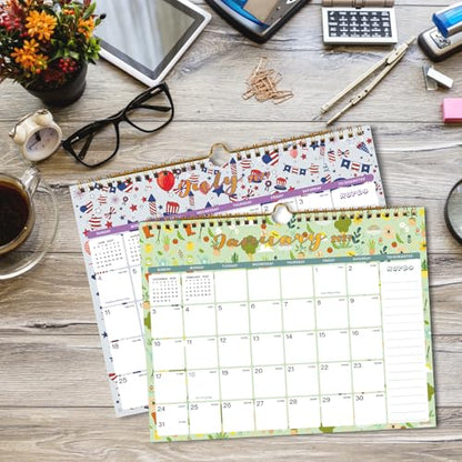 Lbylyhxc 2026-2027 Calendar - Includes July 2026 to December 2027-18 Monthly Wall Calendar 2026 - 2027, 11 x 8.5 Inches.Thick Paper with Julian Dates and Block for New Year and Christmas Presents (Calendar 2026-2027 Festival) - color: Calendar 2026-2027 F