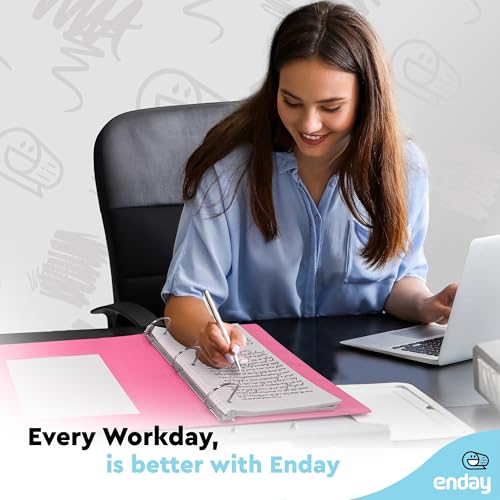 2 Inch Binder (2 Pack) Pink 2 Inch 3 Ring Binder, Clear View Cover with 2 Inside Pockets, Three Ring Binders for Home, Office and School Supplies - Enday - color: 2 Pink, size: 2-Inch