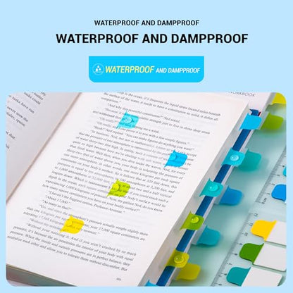 Golcellia 6 Pcs Sticky Tabs - 600 Sheets 5 - Color Notebook Index Tabs - Sticky Flags, Page Tabs - Durable Divider & Binder Tabs for Books & Bibles - color: Classic-02