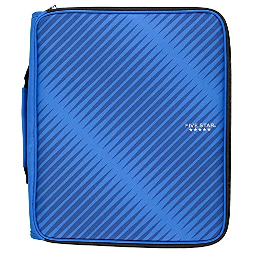 Five Star 2 Inch Zipper Binder, 3 Ring Binder, 6-Pocket Expanding File, Durable, Color Selected for You, 1 Count (29592)