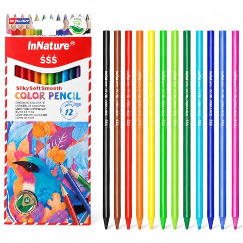 12 Colors Colored Pencils Set, Erasable Pre-Sharpened Art Pencils for Kids, Coloring Book Supplies, Classroom Prizes, School Supplies for Teachers, Arts and Crafts, Birthday Gifts