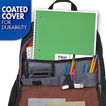 Mead Spiral Notebook, 1 Subject, College Ruled Paper, 7-1/2" x 10-1/2", 70 Sheets per Notebook, Colors Will Vary (73065) (Pack of 24) - size: Pack of 24