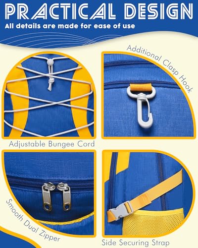 BLUEFAIRY Middle High School Backpack for Boys Girls Large Bookbag with Laptop Compartment Back to School Book Bags for Teens Teenagers Mochilas Escolares para Niños Niñas (Cobalt Blue/Yellow, Solid) - color: Cobalt Blue/Yellow