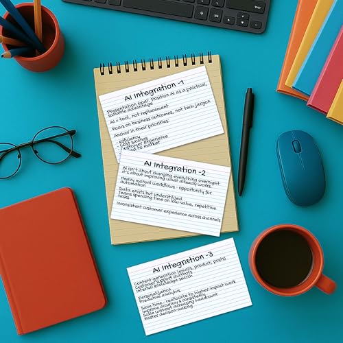 C-Line 5” x 8” Index Cards, White, Ruled, 25/PK (49907)